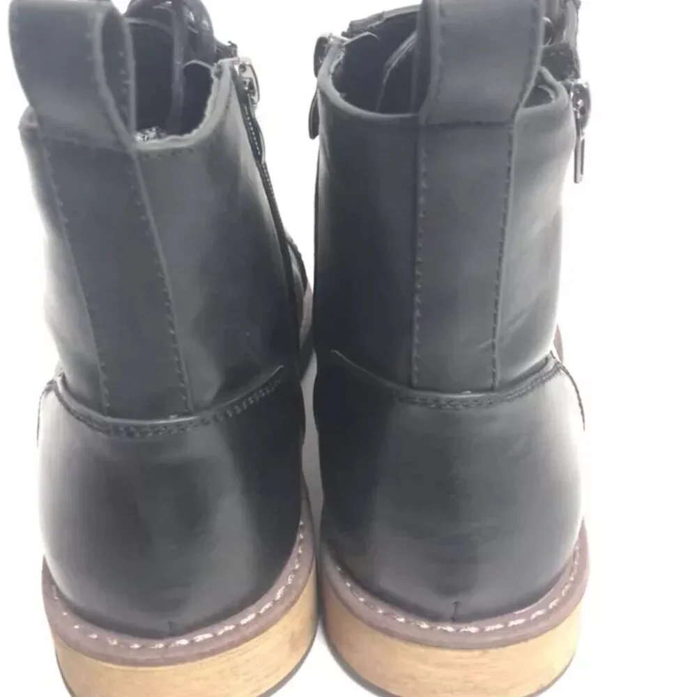 Vintage Milan Men’s Vostey, Black Zip Boots, Size 9.5M